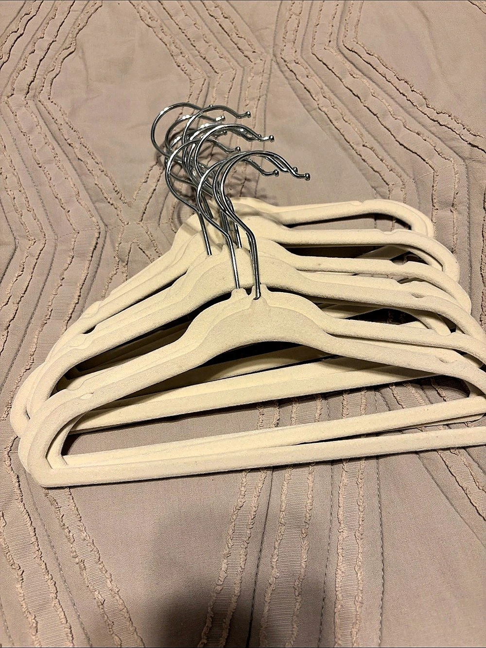 Cream Velvet baby/toddler Hangers Set (12)